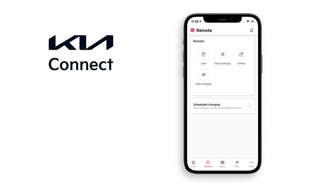 Kia Connect App auf Smartphone-Display
